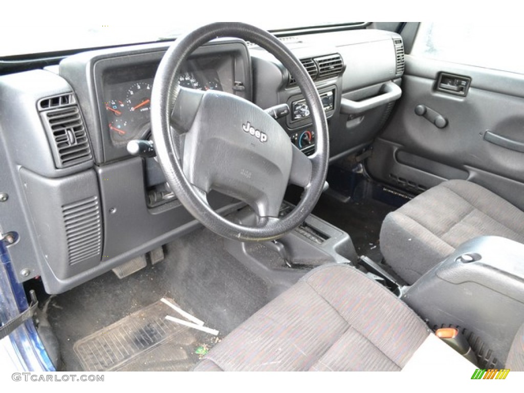 Dark Slate Gray Interior 2004 Jeep Wrangler X 4x4 Photo #93358307