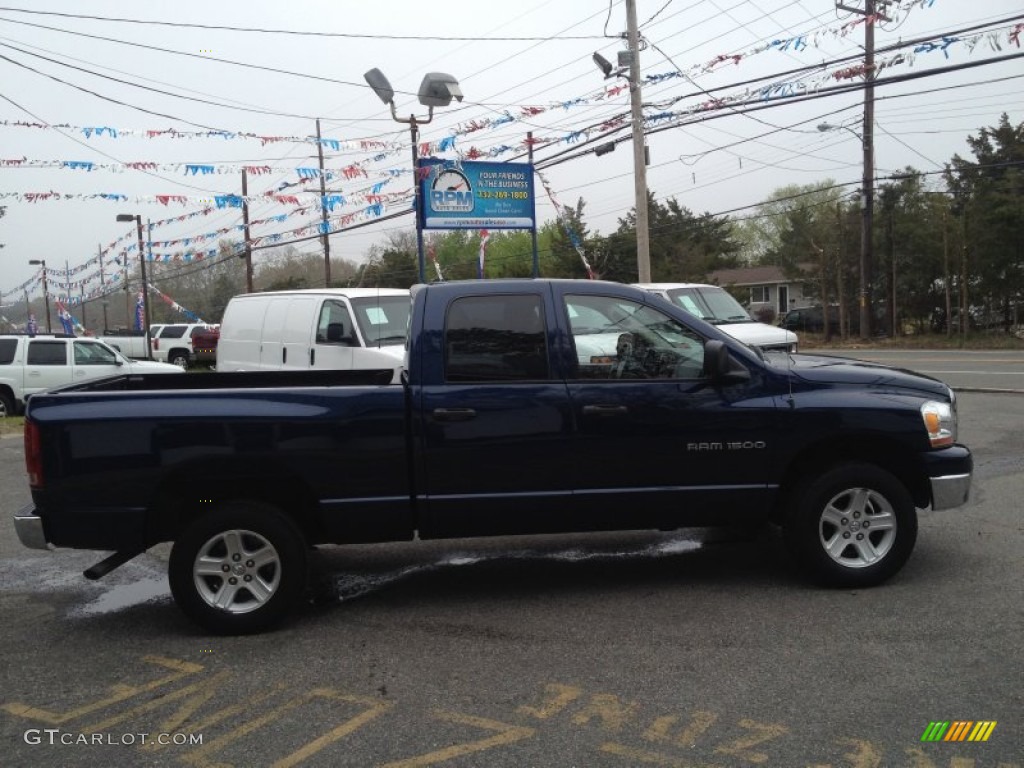 2006 Ram 1500 SLT Quad Cab 4x4 - Atlantic Blue Pearl / Medium Slate Gray photo #8