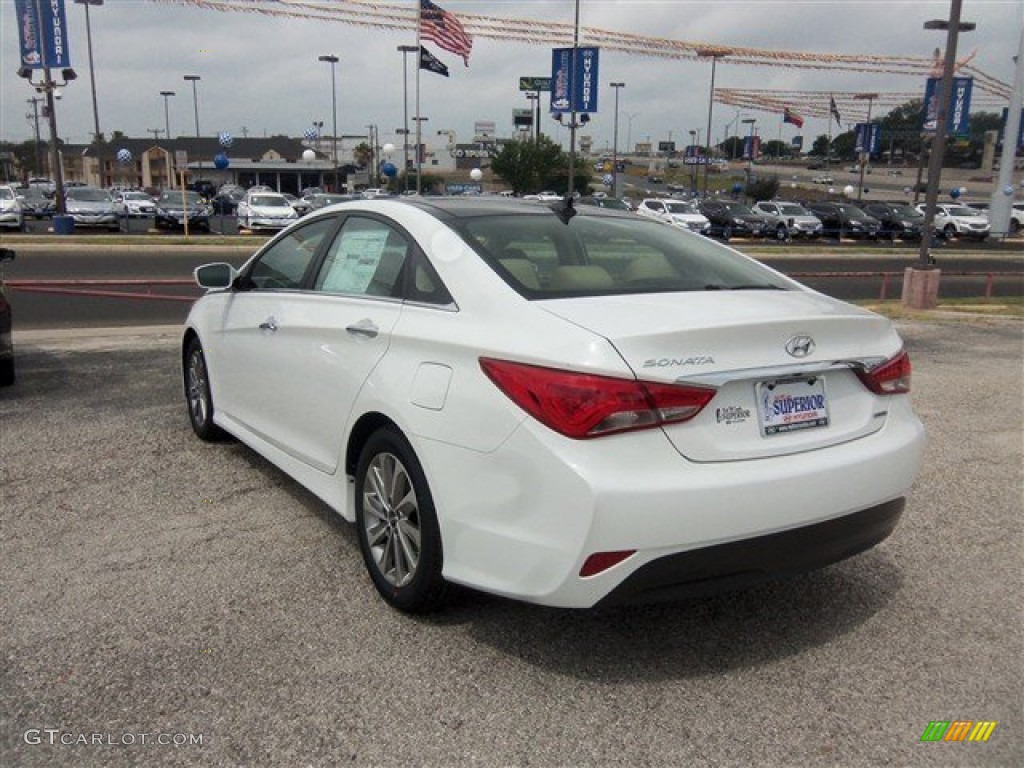 2014 Sonata Limited - Pearl White / Camel photo #4