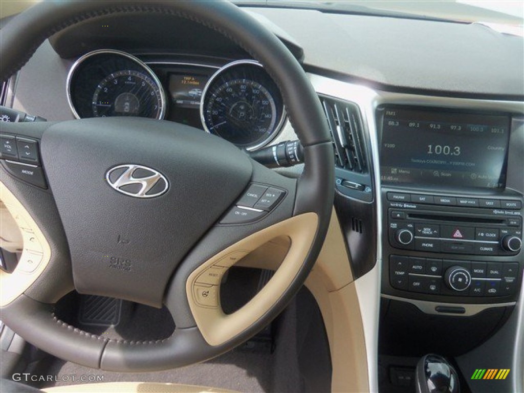 2014 Sonata Limited - Pearl White / Camel photo #7