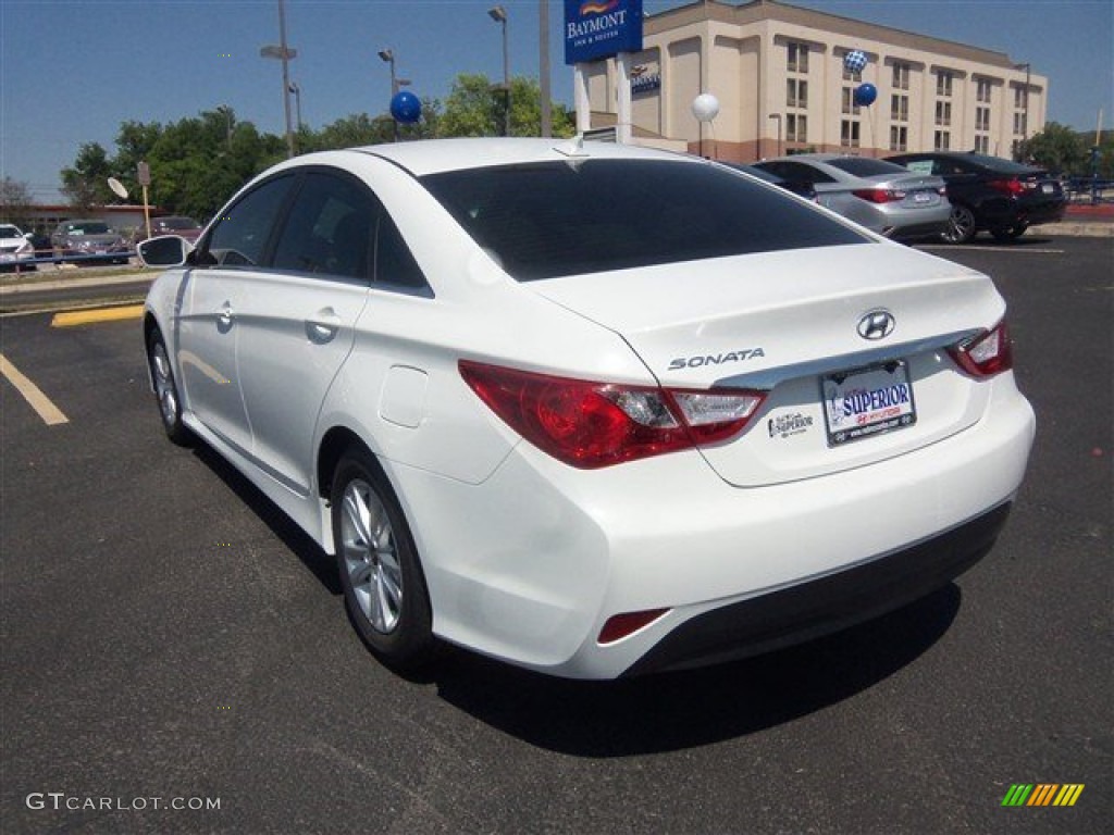 2014 Sonata GLS - Pearl White / Camel photo #4