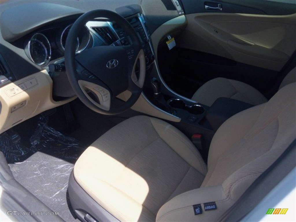 2014 Sonata GLS - Pearl White / Camel photo #6