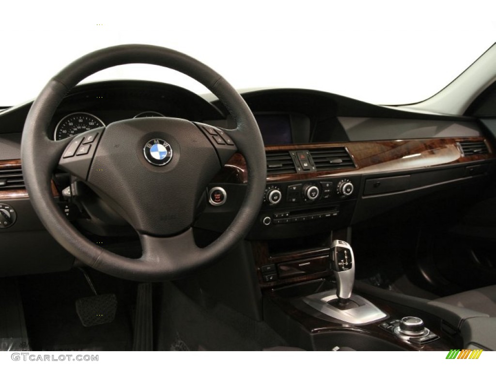 2010 BMW 5 Series 528i xDrive Sedan Black Dakota Leather Dashboard Photo #93361145
