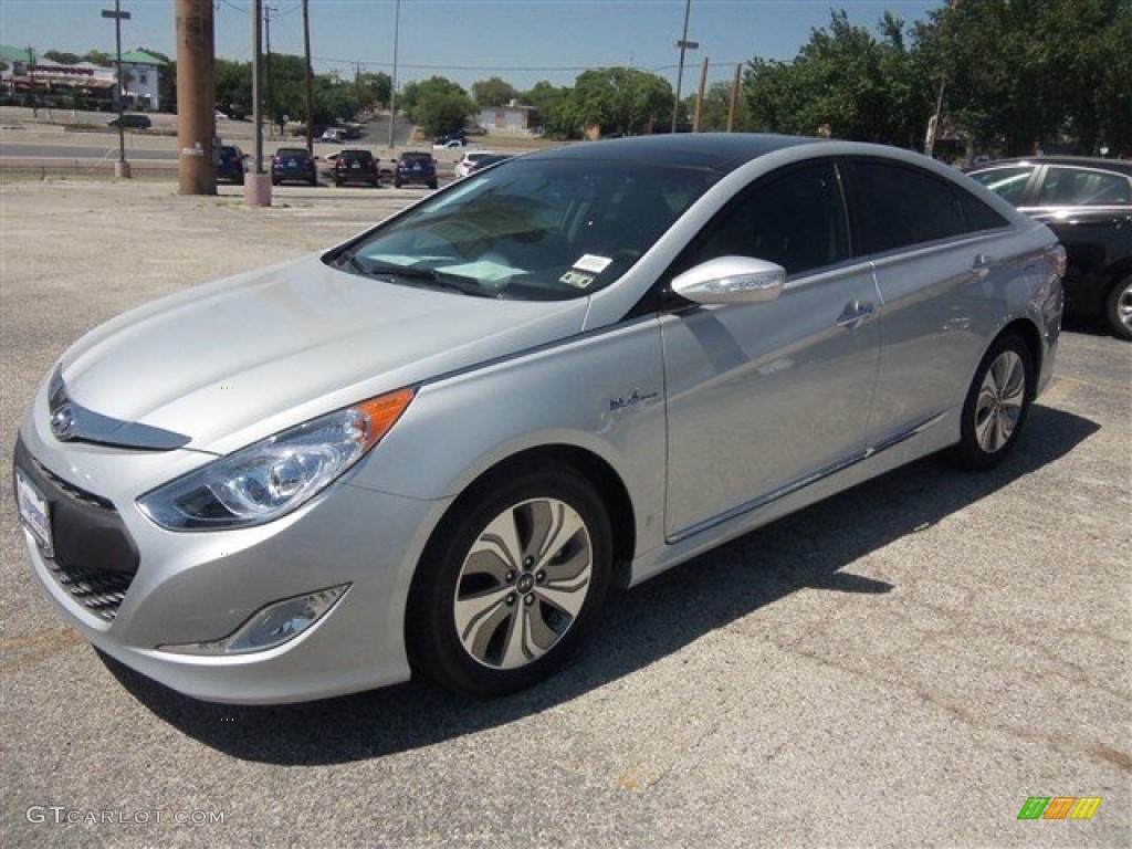 Starlight Silver Metallic 2014 Hyundai Sonata Hybrid Limited Exterior Photo #93361565