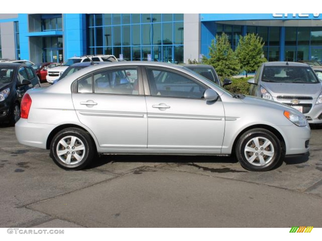 2008 Accent GLS Sedan - Platinum Silver / Gray photo #1