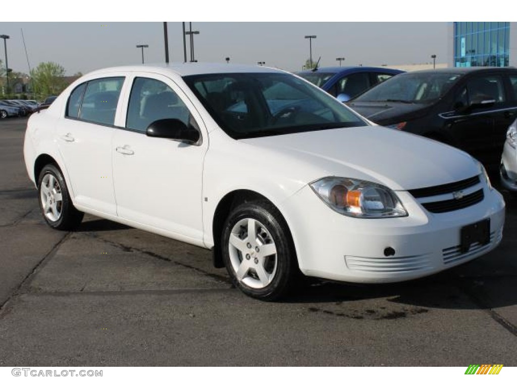 2007 Cobalt LS Sedan - Summit White / Gray photo #2