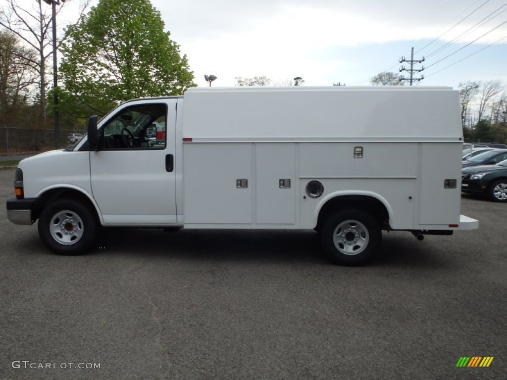 2014 Express Cutaway 3500 Utility Van - Summit White / Medium Pewter photo #5