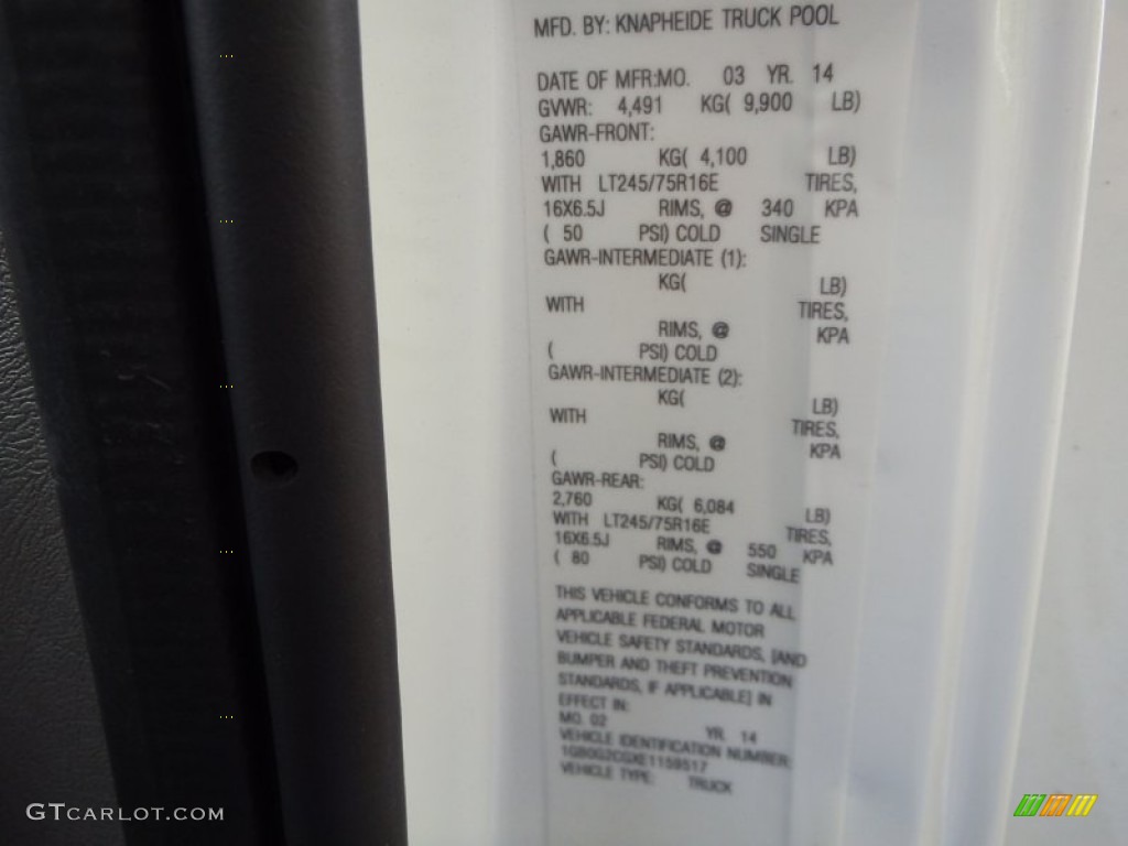 2014 Express Cutaway 3500 Utility Van - Summit White / Medium Pewter photo #22