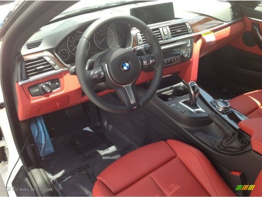 Coral Red Interior 2014 BMW 4 Series 435i Coupe Photo #93372260