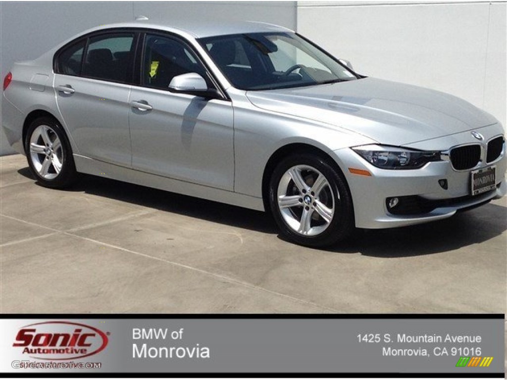 2014 3 Series 328i Sedan - Glacier Silver Metallic / Black photo #1