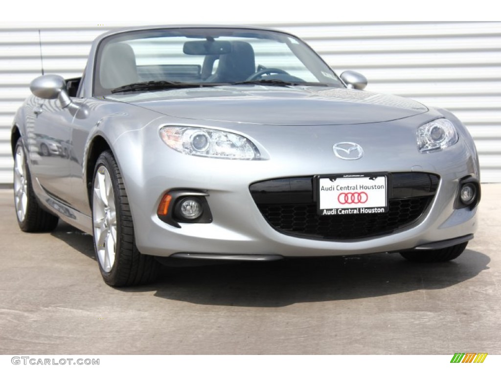 2013 MX-5 Miata Grand Touring Roadster - Liquid Silver Metallic / Black photo #1