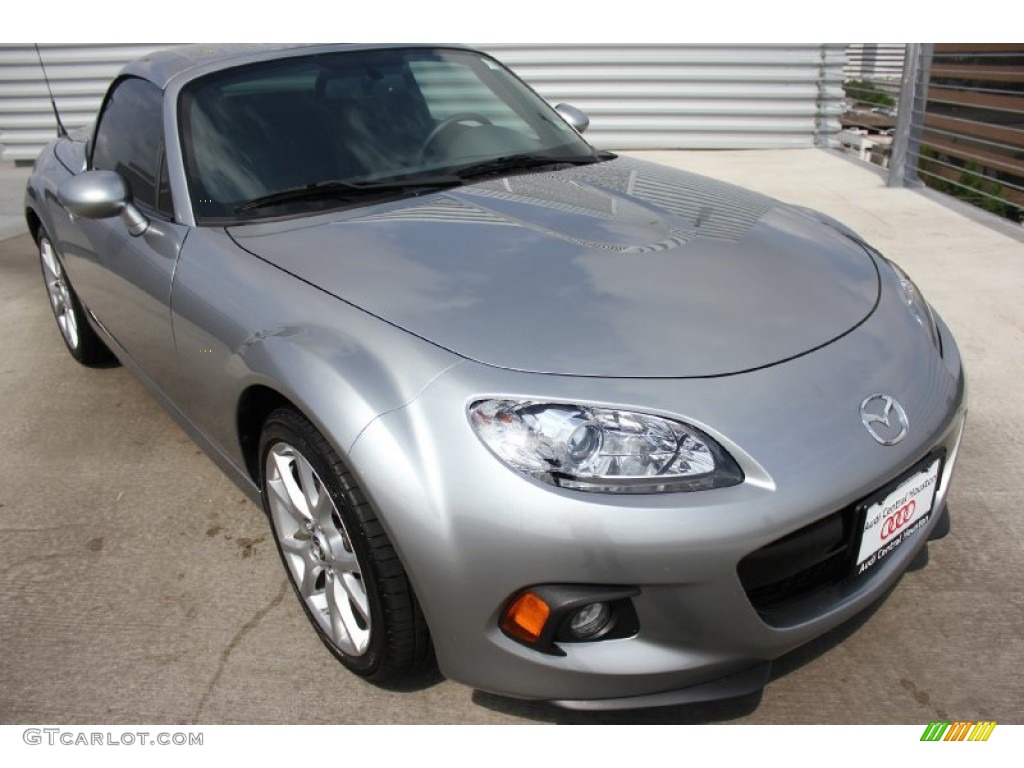 2013 MX-5 Miata Grand Touring Roadster - Liquid Silver Metallic / Black photo #13