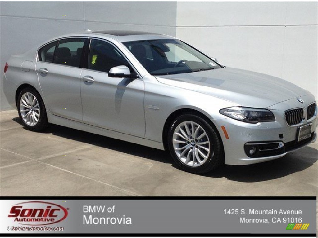 2014 5 Series 528i Sedan - Glacier Silver Metallic / Black photo #1