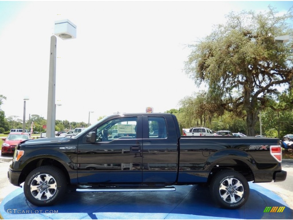 2014 F150 STX SuperCab - Tuxedo Black / Steel Grey photo #2