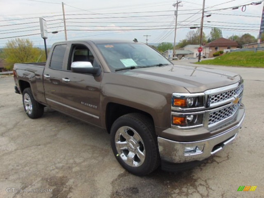 2014 Silverado 1500 LTZ Double Cab 4x4 - Brownstone Metallic / Jet Black photo #6