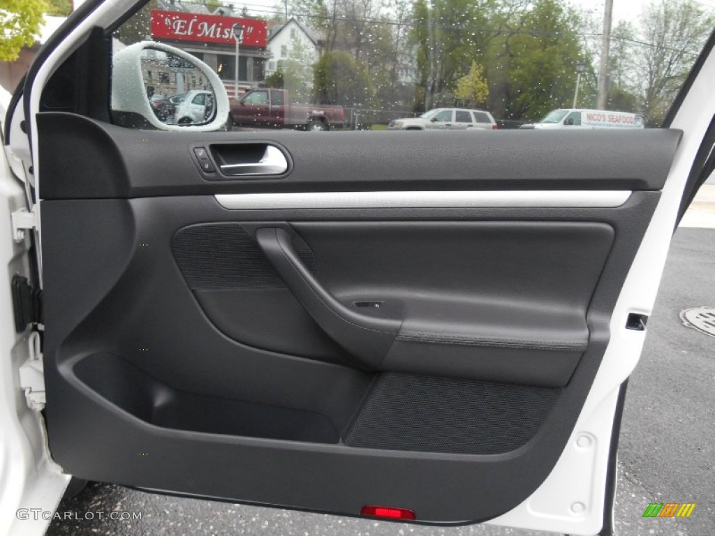 2009 Volkswagen Jetta TDI Sedan Anthracite Door Panel Photo #93383860
