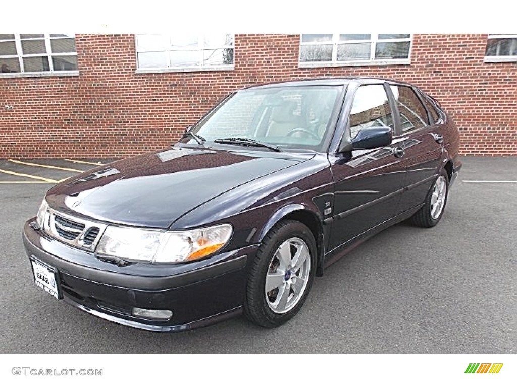 2002 9-3 SE Sedan - Midnight Blue Metallic / Sand Beige photo #1