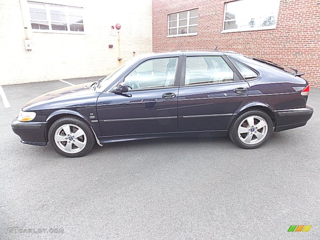 2002 9-3 SE Sedan - Midnight Blue Metallic / Sand Beige photo #2