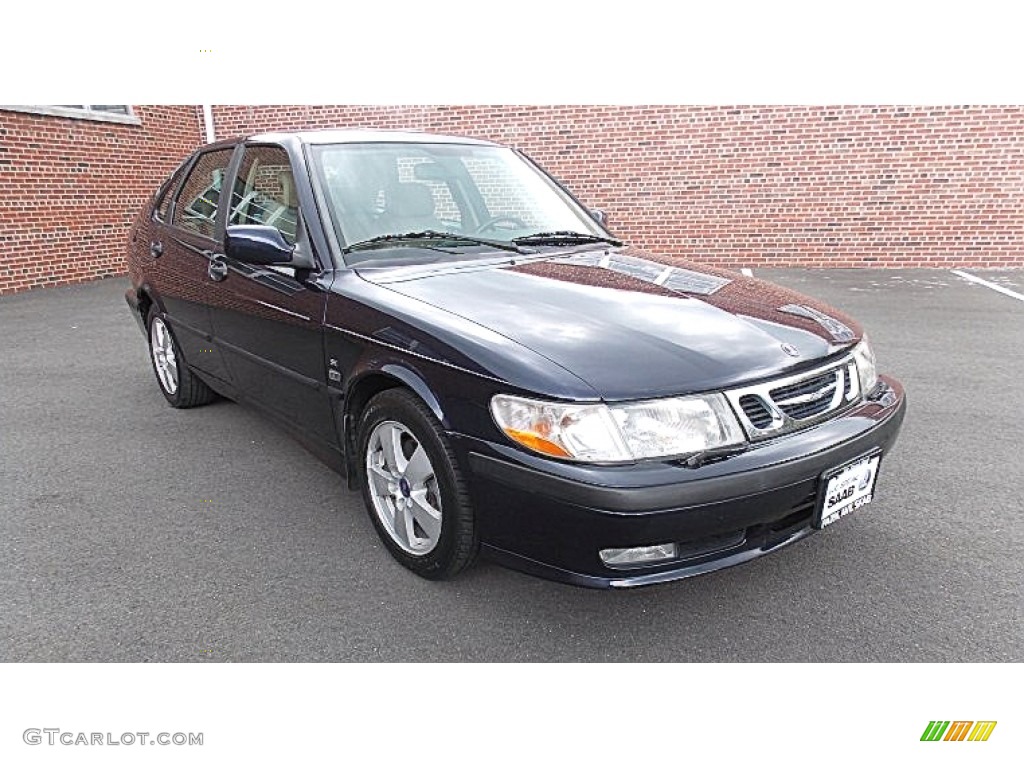 2002 9-3 SE Sedan - Midnight Blue Metallic / Sand Beige photo #5