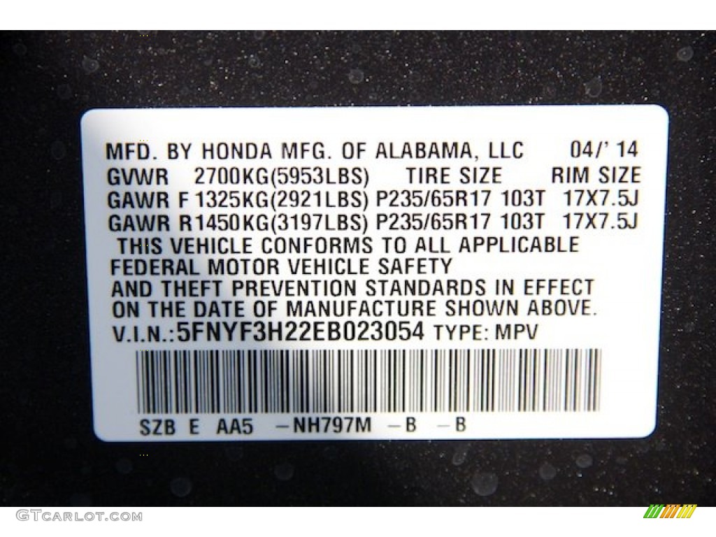 2014 Pilot LX - Modern Steel Metallic / Gray photo #21