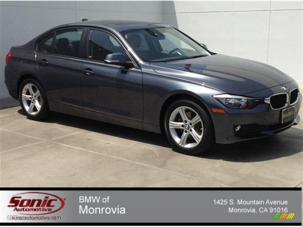 2014 3 Series 320i Sedan - Mineral Grey Metallic / Black photo #1