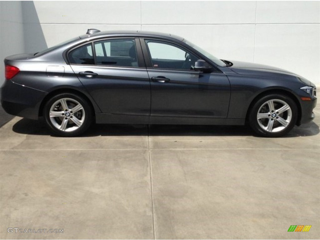 2014 3 Series 320i Sedan - Mineral Grey Metallic / Black photo #2