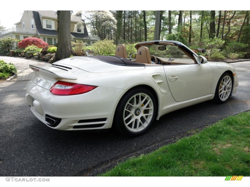 Cream White 2010 Porsche 911 Turbo Cabriolet Exterior Photo #93392413