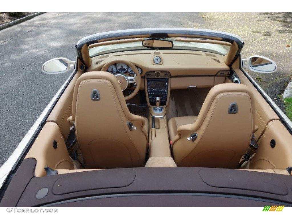 2010 911 Turbo Cabriolet - Cream White / Sand Beige photo #19