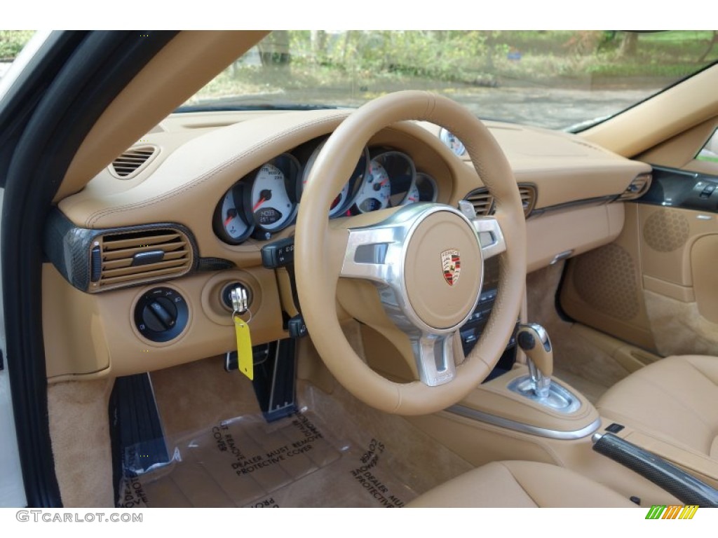 2010 911 Turbo Cabriolet - Cream White / Sand Beige photo #20