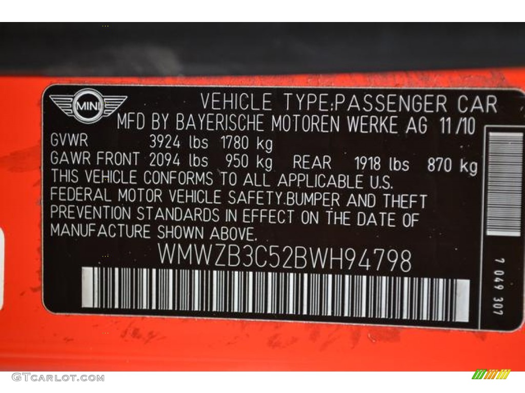 2011 Cooper Countryman - Pure Red / Carbon Black photo #28