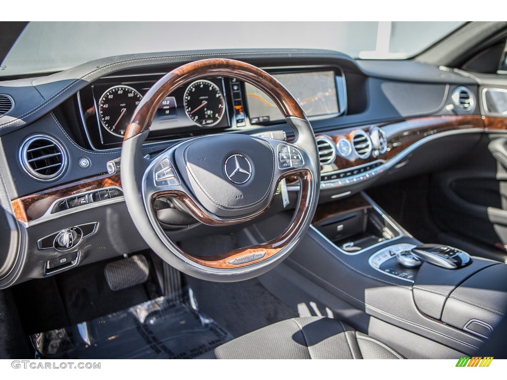 Black Interior 2015 Mercedes-Benz S 550 Sedan Photo #93399187