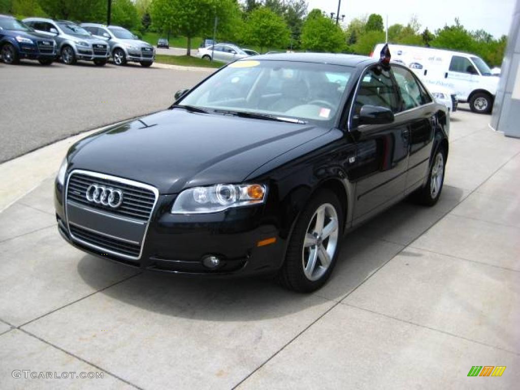 2007 A4 3.2 quattro Sedan - Brilliant Black / Beige photo #3