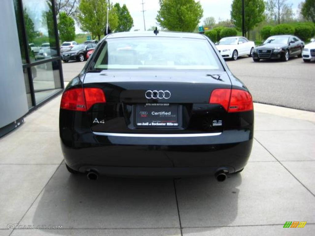 2007 A4 3.2 quattro Sedan - Brilliant Black / Beige photo #5