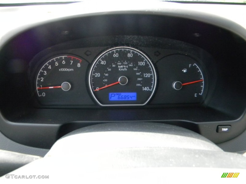 2009 Elantra SE Sedan - Black Pearl / Gray photo #12