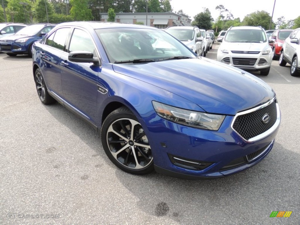 2014 Taurus SHO AWD - Deep Impact Blue / SHO Charcoal Black/Mayan Gray Miko Suede photo #1