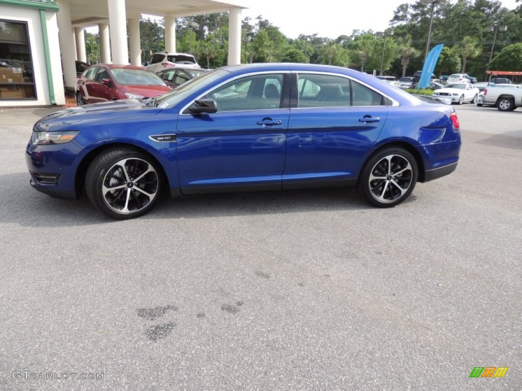 2014 Taurus SHO AWD - Deep Impact Blue / SHO Charcoal Black/Mayan Gray Miko Suede photo #2