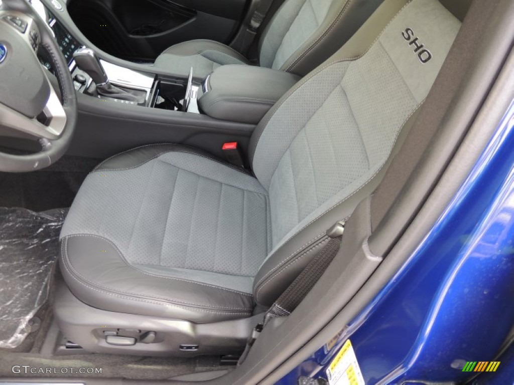 SHO Charcoal Black/Mayan Gray Miko Suede Interior 2014 Ford Taurus SHO AWD Photo #93400804