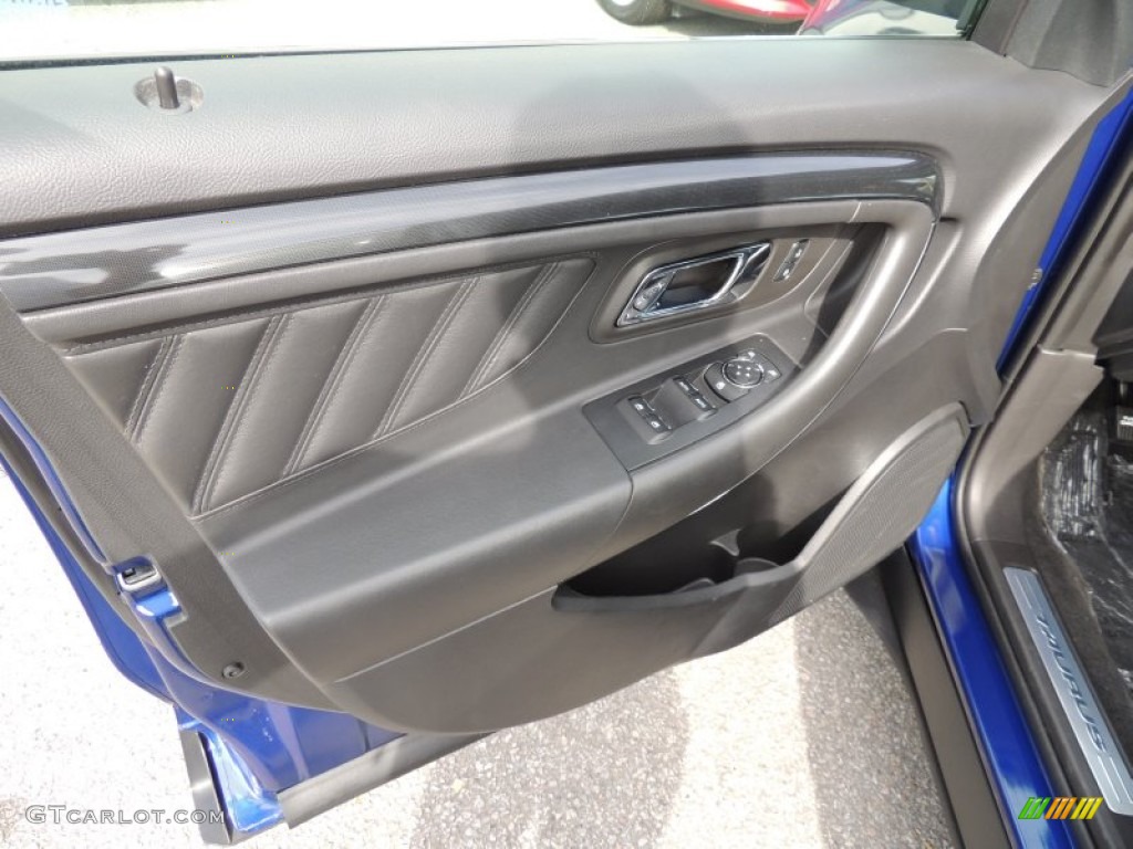 2014 Taurus SHO AWD - Deep Impact Blue / SHO Charcoal Black/Mayan Gray Miko Suede photo #6