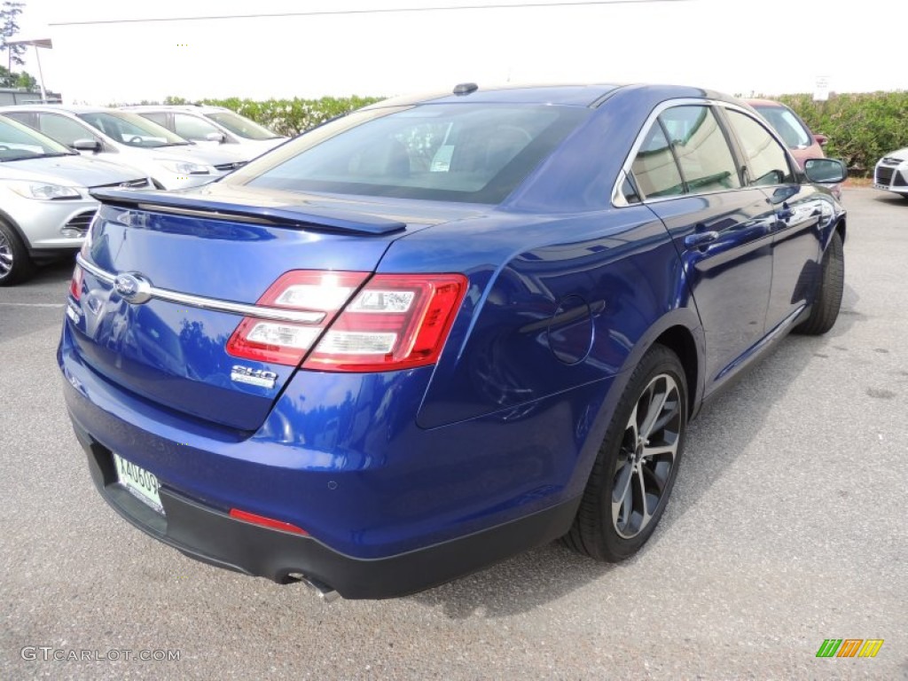 2014 Taurus SHO AWD - Deep Impact Blue / SHO Charcoal Black/Mayan Gray Miko Suede photo #14