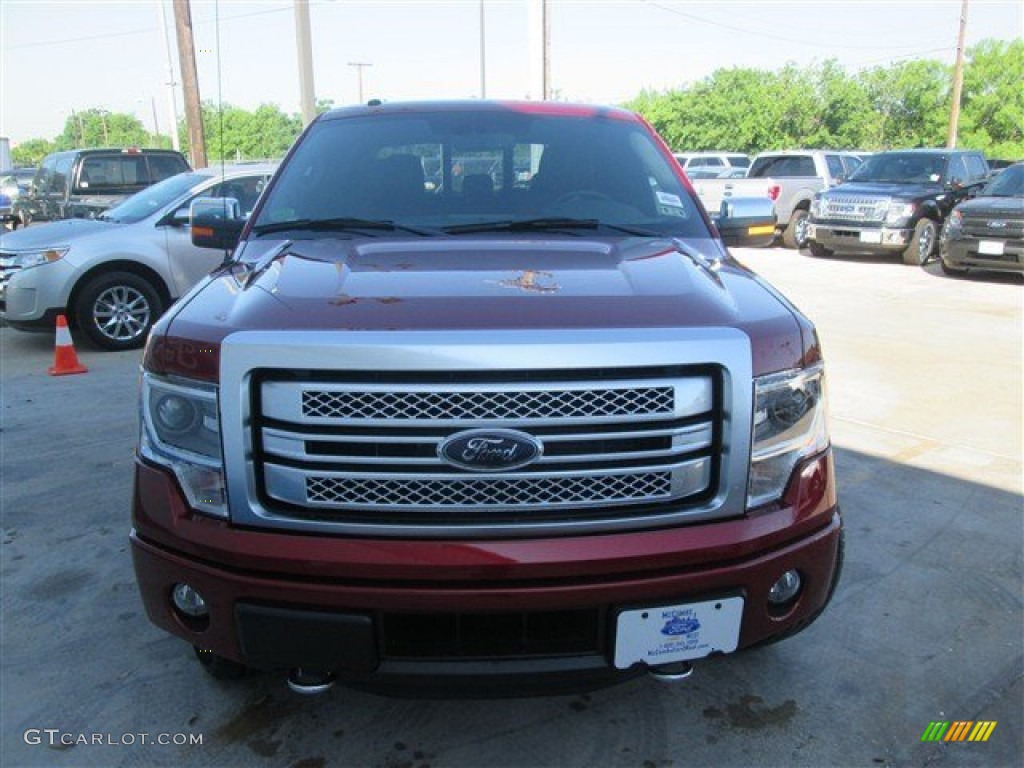 2014 F150 Platinum SuperCrew 4x4 - Ruby Red / Platinum Unique Pecan photo #2