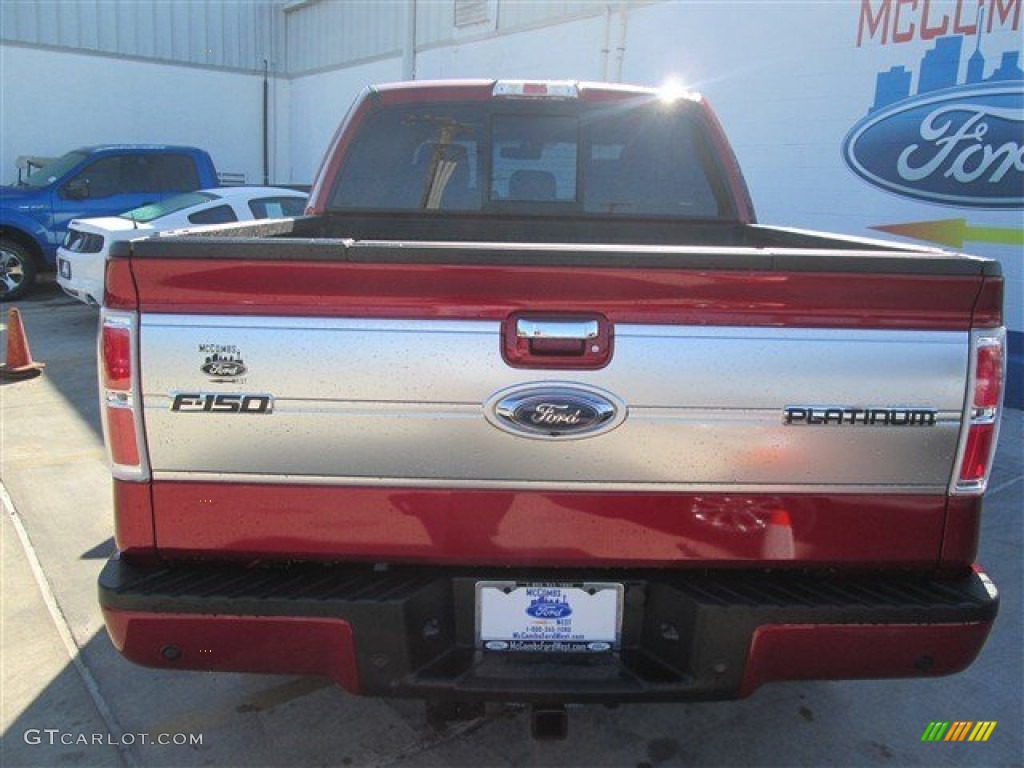 2014 F150 Platinum SuperCrew 4x4 - Ruby Red / Platinum Unique Pecan photo #7