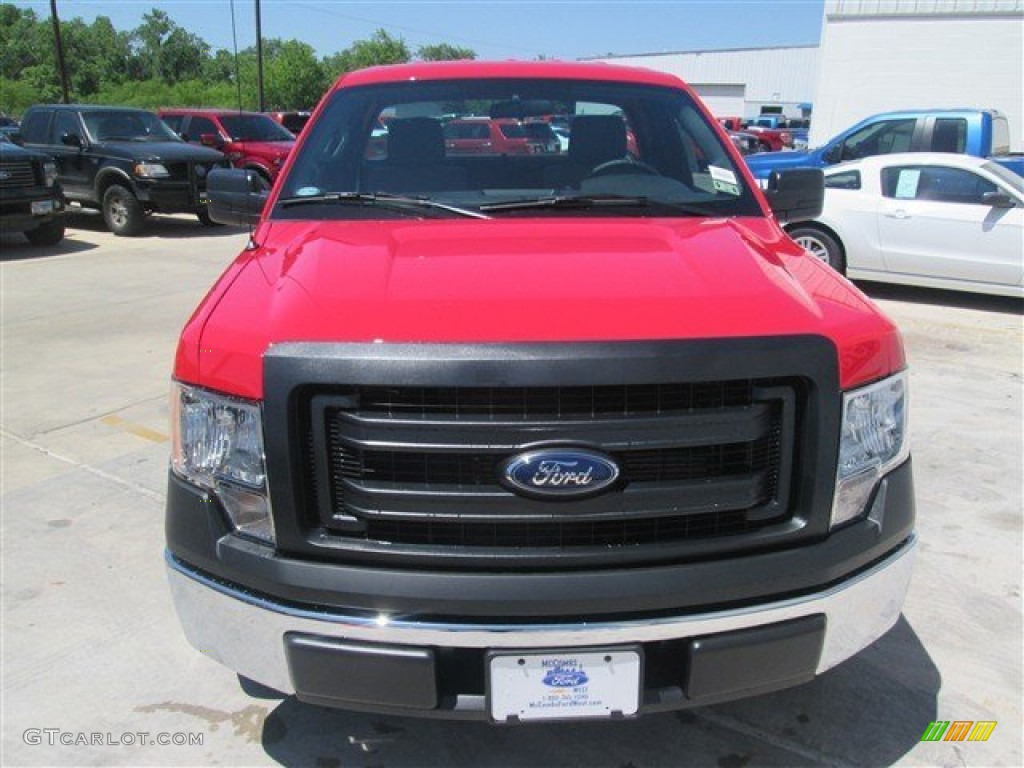 2014 F150 XL Regular Cab - Vermillion Red / Steel Grey photo #2