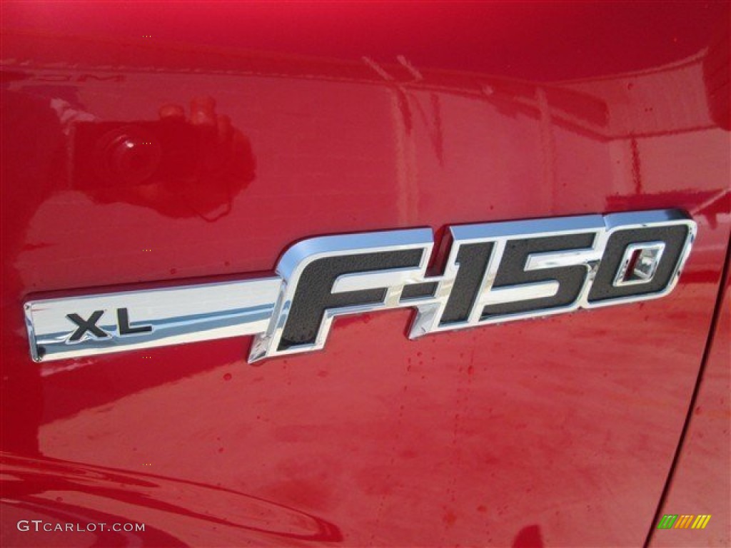 2014 F150 XL Regular Cab - Vermillion Red / Steel Grey photo #4