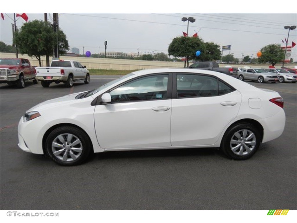 Super White 2014 Toyota Corolla LE Exterior Photo #93405586