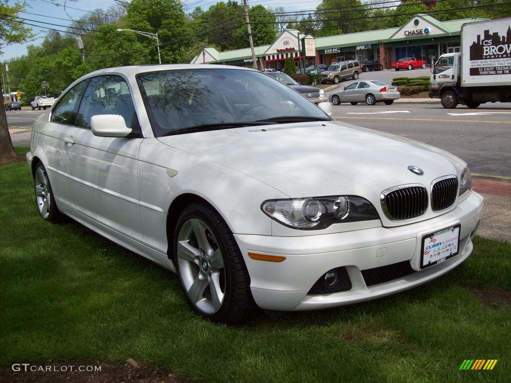2005 3 Series 325i Coupe - Alpine White / Grey photo #4