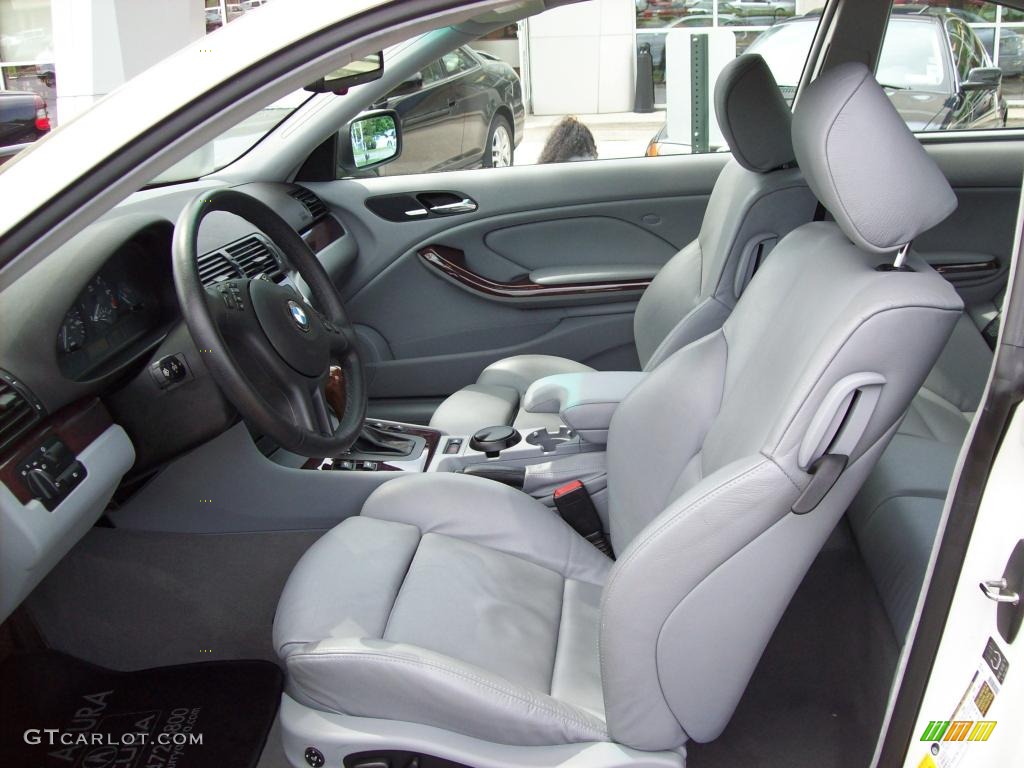 2005 3 Series 325i Coupe - Alpine White / Grey photo #8