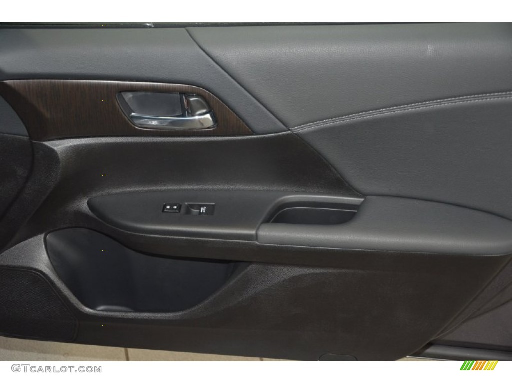 2014 Accord EX-L Sedan - Modern Steel Metallic / Black photo #28
