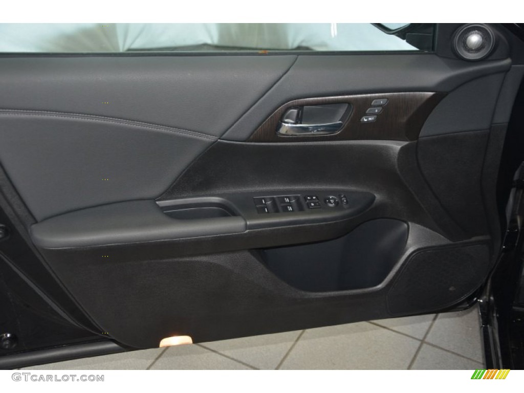 2014 Accord EX-L V6 Sedan - Crystal Black Pearl / Black photo #9