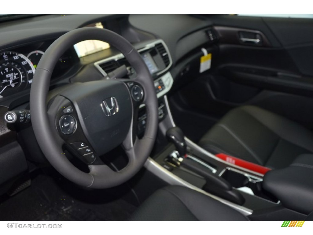 2014 Accord EX-L V6 Sedan - Crystal Black Pearl / Black photo #10