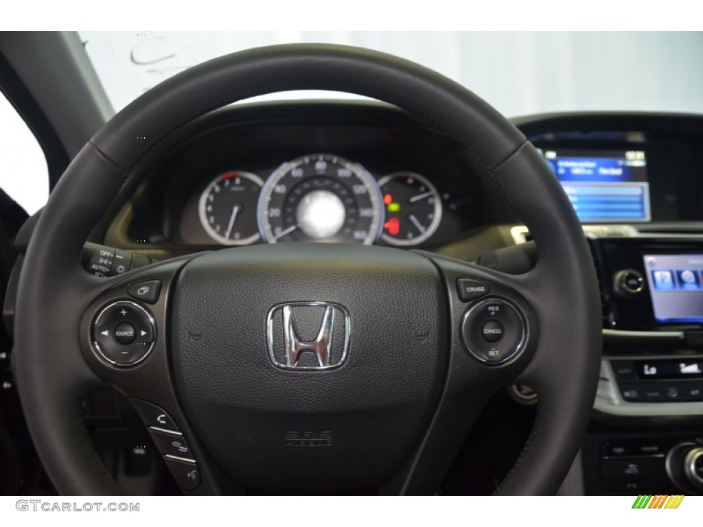 2014 Accord EX-L V6 Sedan - Crystal Black Pearl / Black photo #25
